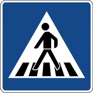 Schild Fußgängerüberweg