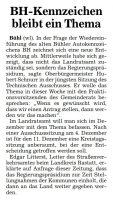 ABB, 27.11.2012: "BH-Kennzeichen bleibt ein Thema"
